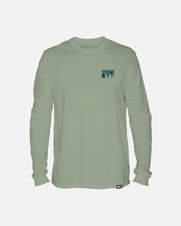 hurley Everyday Explore 3 Peaks Long Sleeve Tee Heavy Meadow