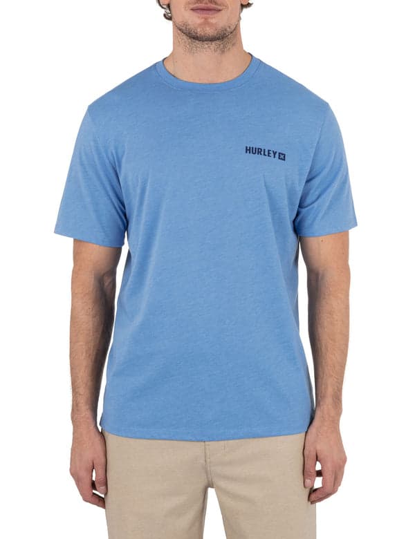 hurley Everyday Four Corners Short Sleeve AQUIFER HEATHER