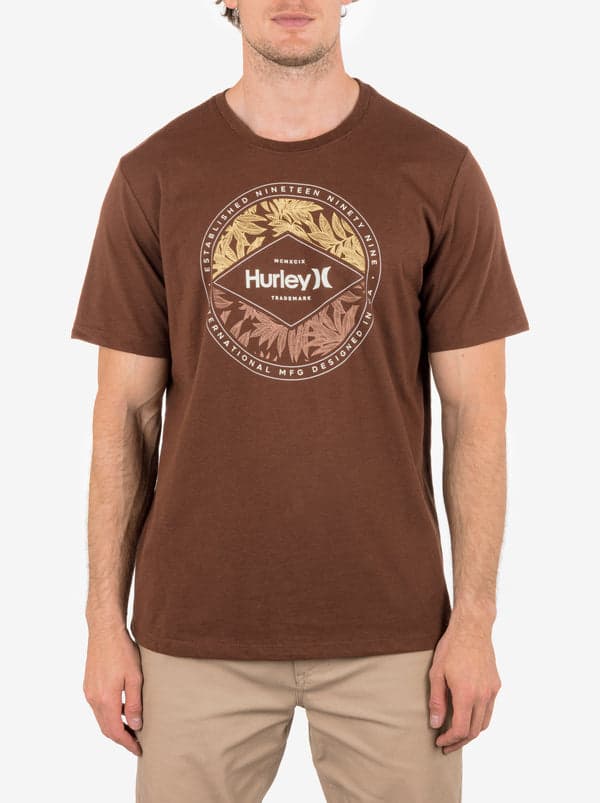 hurley Everyday H2O Dri Leafy Split Slub HICKORY BROWN