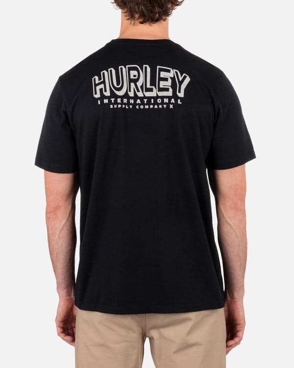 Hurley Everyday H2O-Dri Top Arch Slub Short Sleeve BLACK