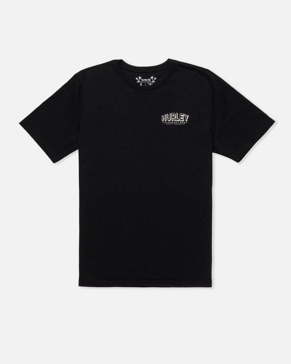 Hurley Everyday H2O-Dri Top Arch Slub Short Sleeve BLACK