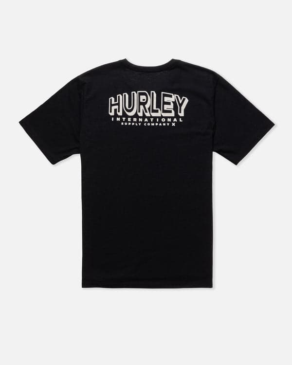 Hurley Everyday H2O-Dri Top Arch Slub Short Sleeve BLACK