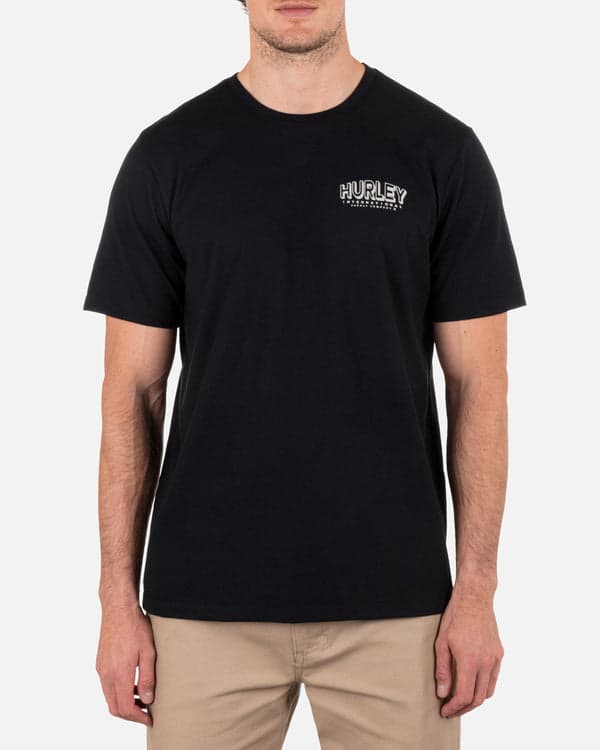 hurley Everyday H2O-Dri Top Arch Slub Short Sleeve BLACK