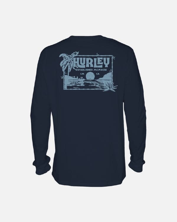 Hurley Everyday Island Vibes Long Sleeve Midnight Aqua