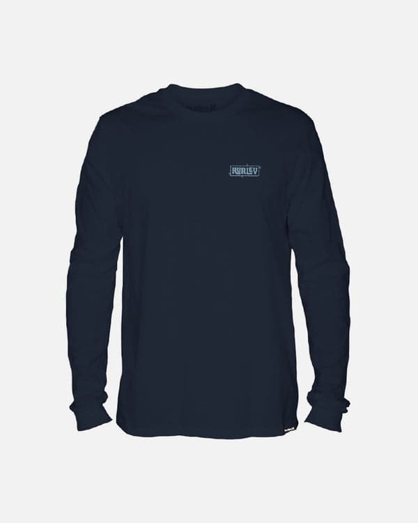 hurley Everyday Island Vibes Long Sleeve Midnight Aqua