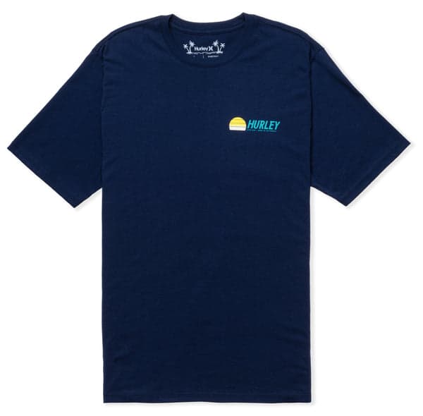 Hurley Everyday Sun Stripes Short Sleeve MIDNIGHT AQUA