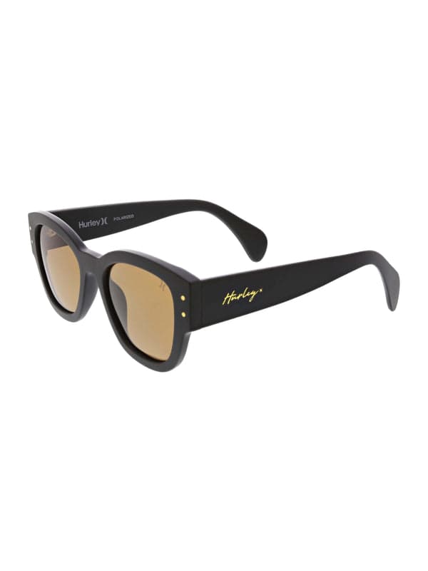 hurley Fernando Sunglasses Matte Black/Light Brown Solid