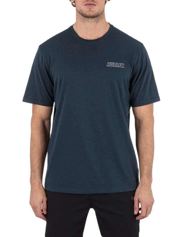 hurley H2O Dri Fastlane Lined Short Sleeve ARMORED NAVY