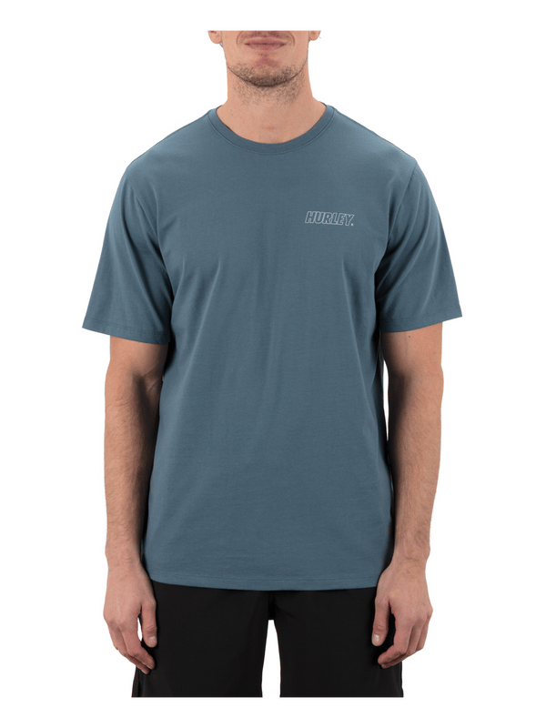 hurley H2O Dri Fastlane Lined Short Sleeve Grey Teal