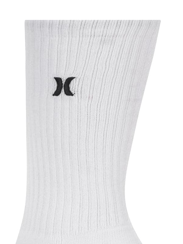 Hurley 1/2 Terry Crew Sock (6 Pack) White/Multi