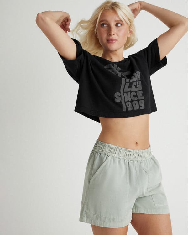 Hurley 99 Boxy Crop Tee Black