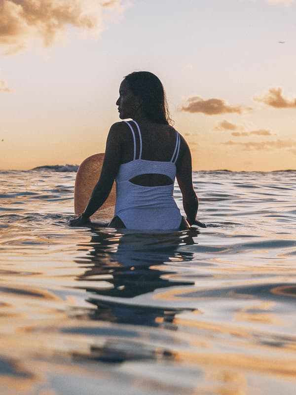 Hurley Amphora Moderate One Piece Swimsuit White