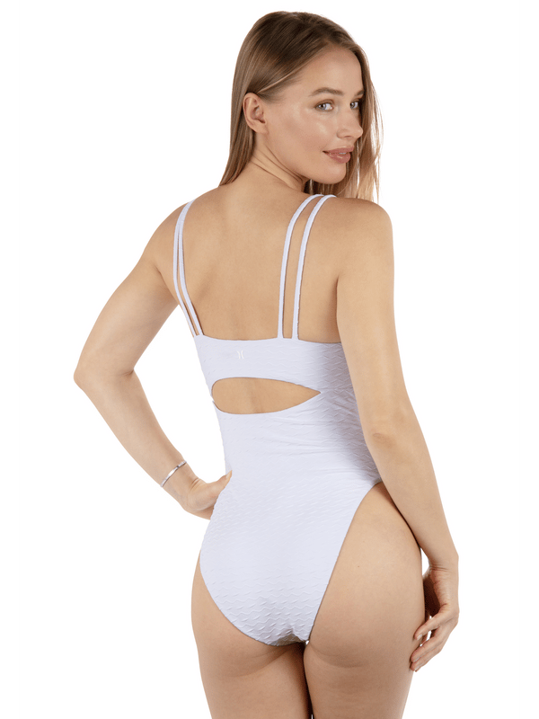 Hurley Amphora Moderate One Piece Swimsuit White