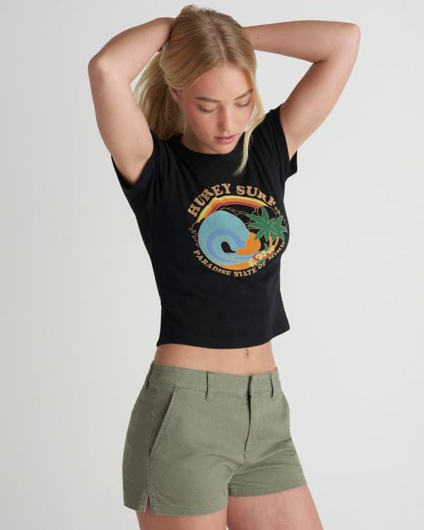 Hurley Ashbury Baby Tee Black