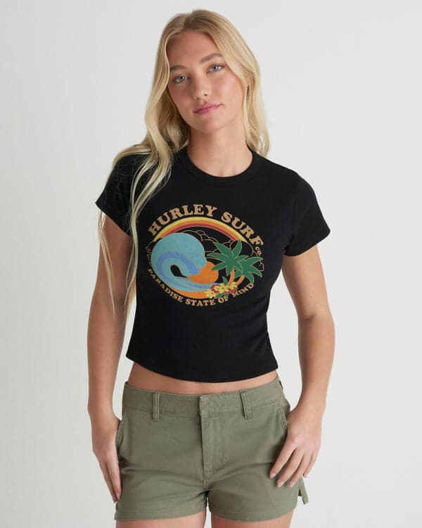 hurley Ashbury Baby Tee Black