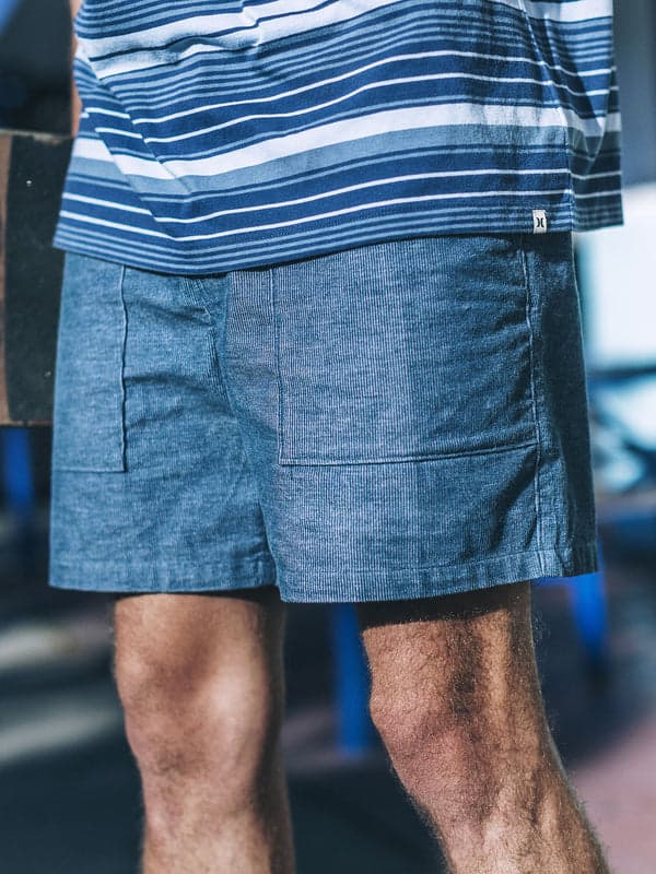 hurley Baja Cord Volley Walkshort 17" Submarine