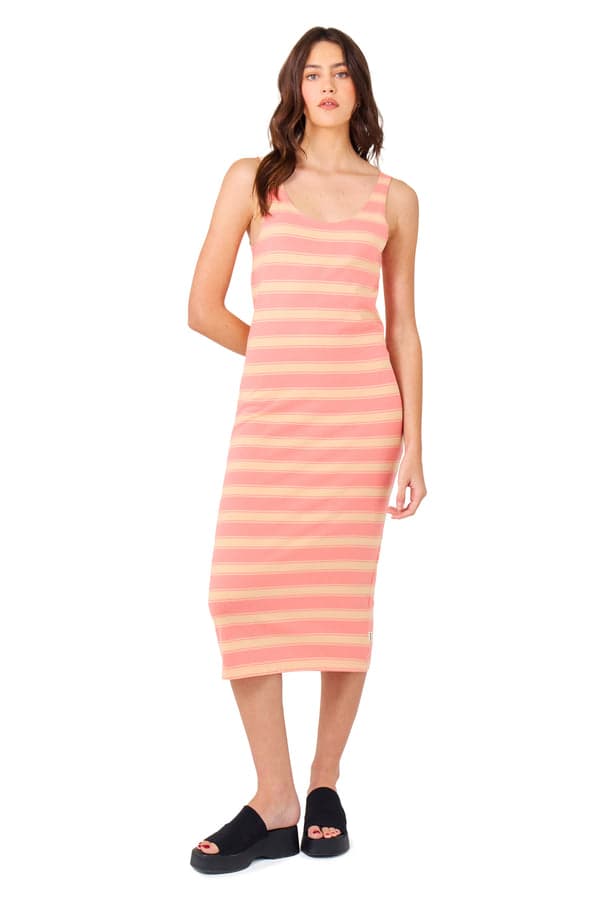 Hurley Better Days Midi Dress Burnt Coral