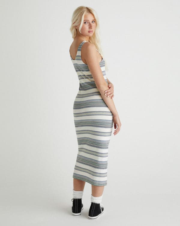 Hurley Better Days Midi Dress Off White