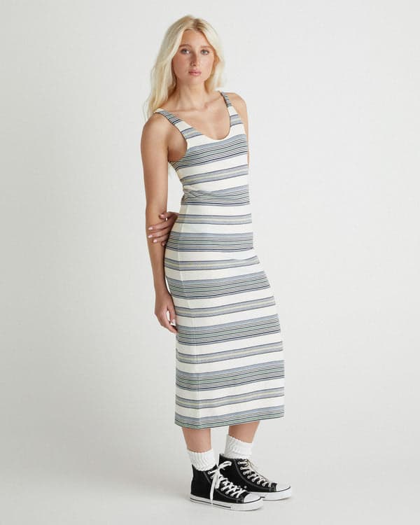 Hurley Better Days Midi Dress Off White