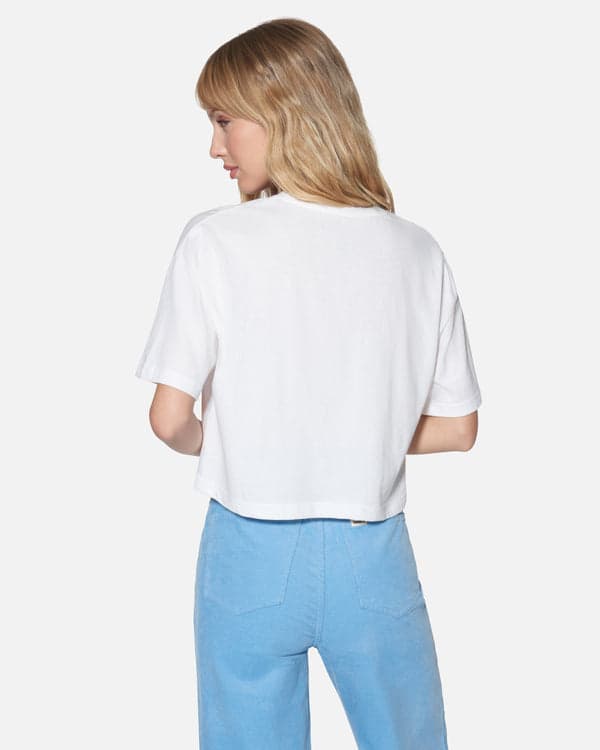 Hurley Big Breakers Boxy Crop Tee White