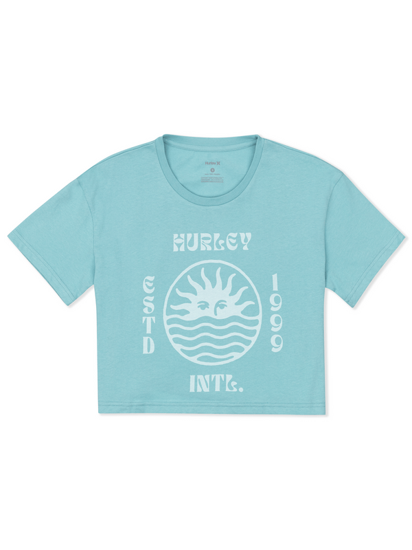 Hurley Bliss Boxy Crop Tee REEF WATERS