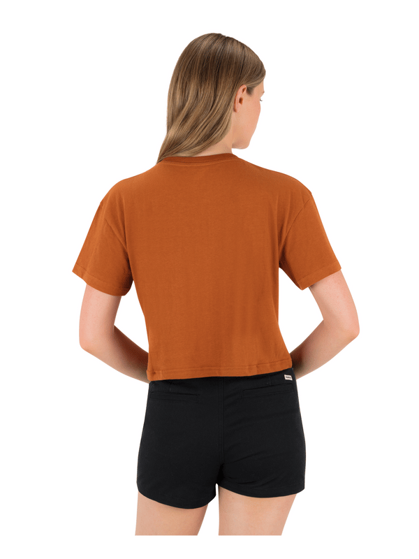 Hurley Botany Boxy Crop Tee LEATHER BROWN