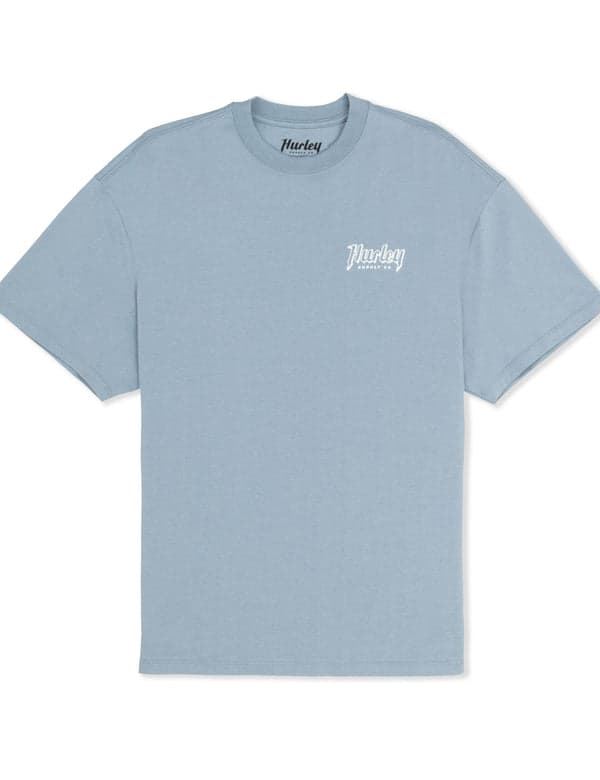 Hurley Built Outline Short Sleeve Worker Blue
