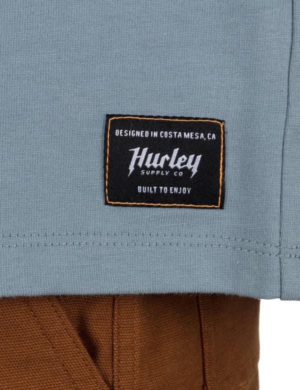 Hurley Built Outline Short Sleeve Worker Blue