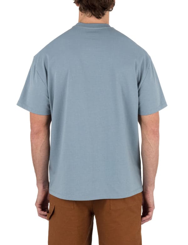 Hurley Built Outline Short Sleeve Worker Blue