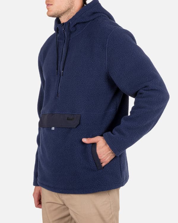 Hurley Burrito Sherpa Anorak MIDNIGHT AQUA