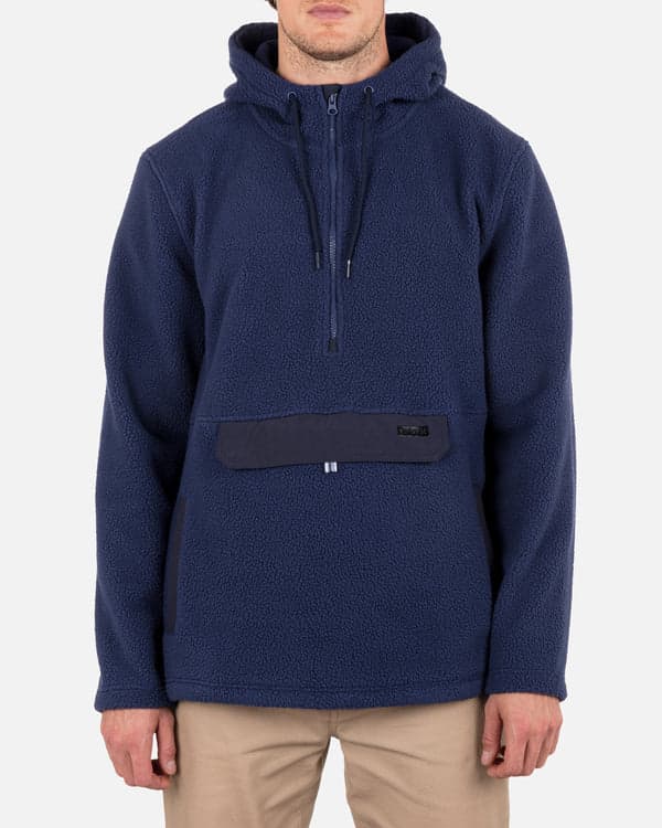 hurley Burrito Sherpa Anorak MIDNIGHT AQUA