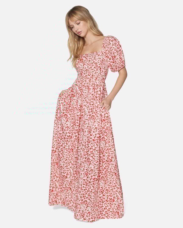 Hurley Carefree Maxi Dress Rococco Red