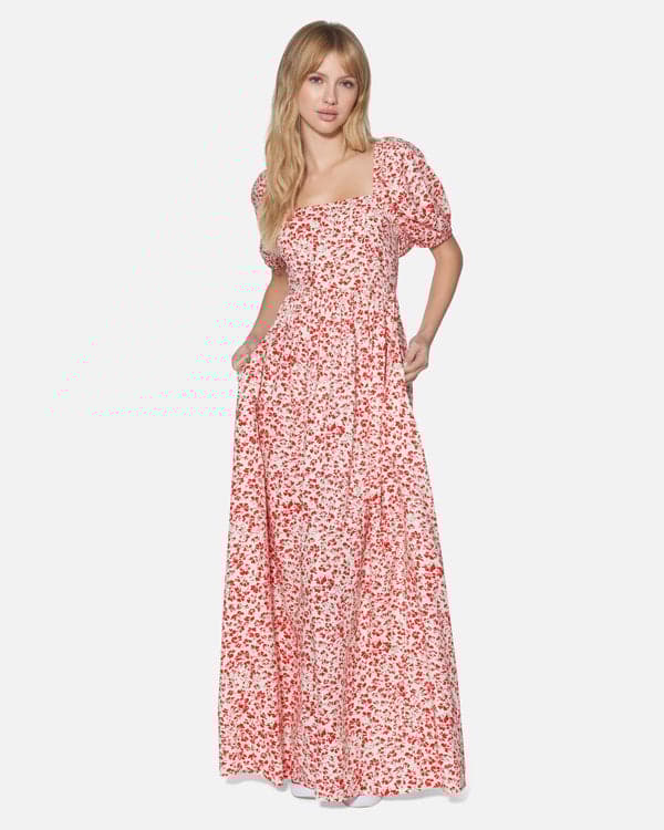 hurley Carefree Maxi Dress Rococco Red
