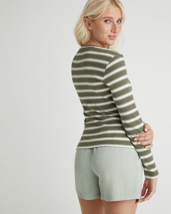 Hurley Carmel Long Sleeve Olive Grove