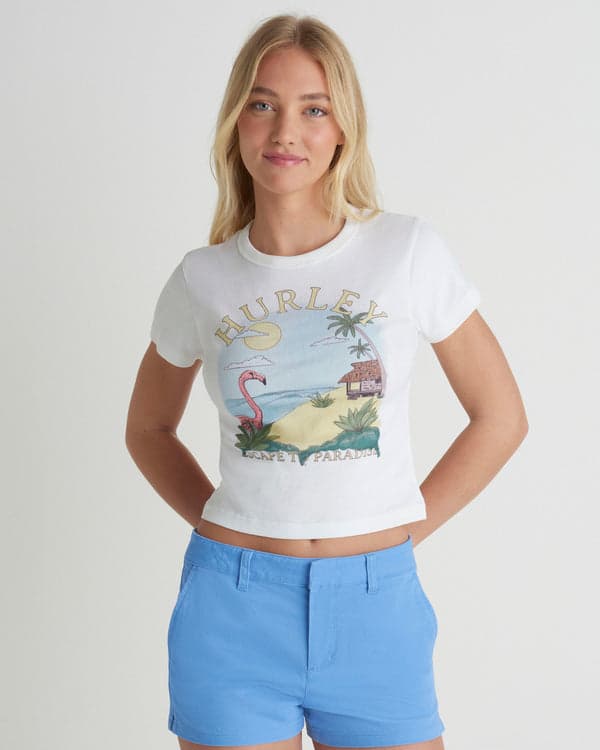 hurley Casa Del Hurley Baby Tee White