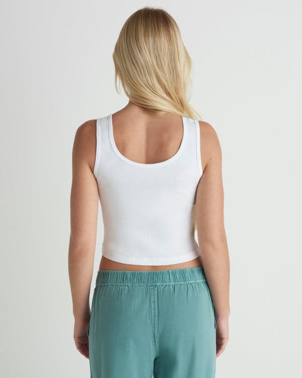 Hurley Championship Scoop Crop Tank White