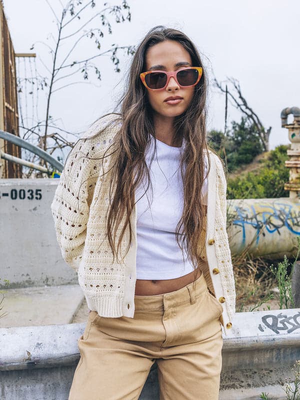 hurley Charming Cardigan Off White