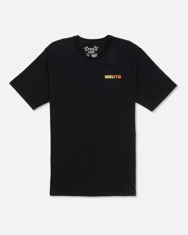 Hurley Circle Gradient Short Sleeve Black