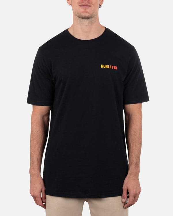 hurley Circle Gradient Short Sleeve Black