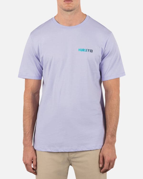 hurley Circle Gradient Short Sleeve Lavendar Mist