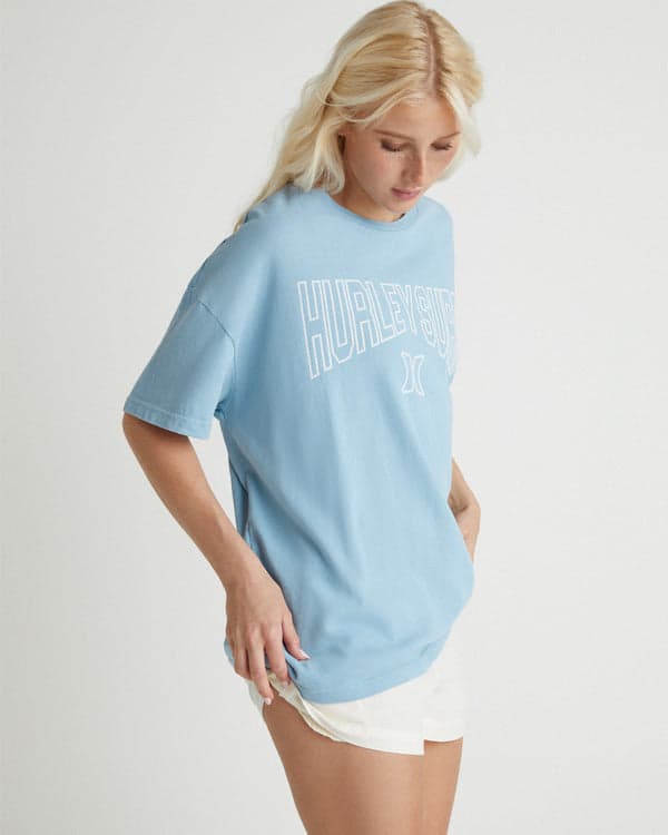 Hurley Collegiate Boyfriend Tee Dusk Blue