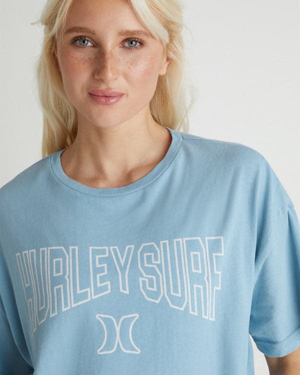 Hurley Collegiate Boyfriend Tee Dusk Blue