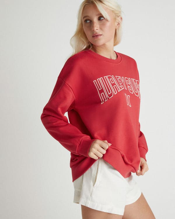 Hurley Collegiate Crew Rococco Red