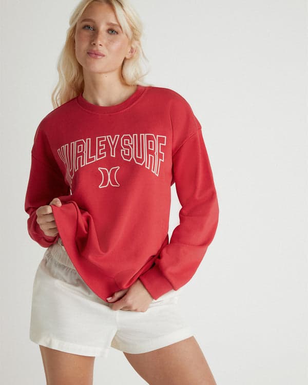 hurley Collegiate Crew Rococco Red