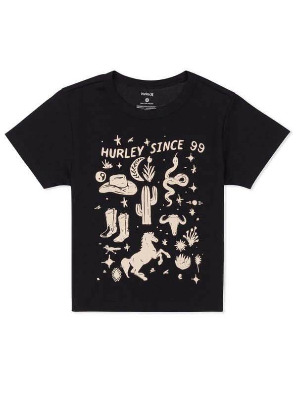 Hurley Country Road Baby Tee BLACK