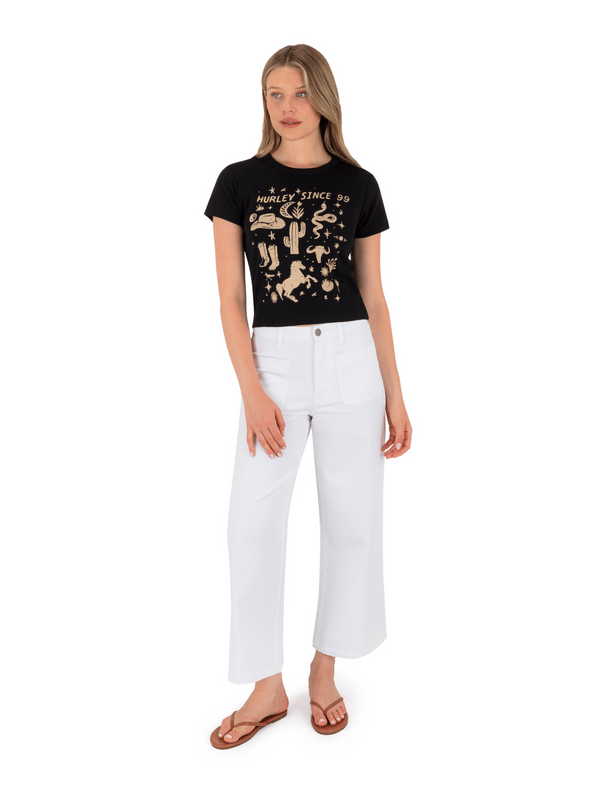 hurley Country Road Baby Tee BLACK