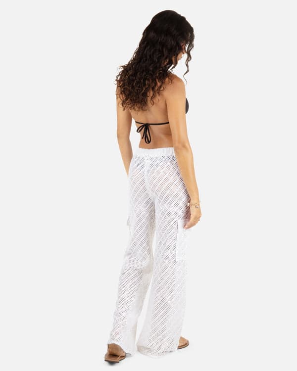Hurley Crochet Cargo Beach Pant White