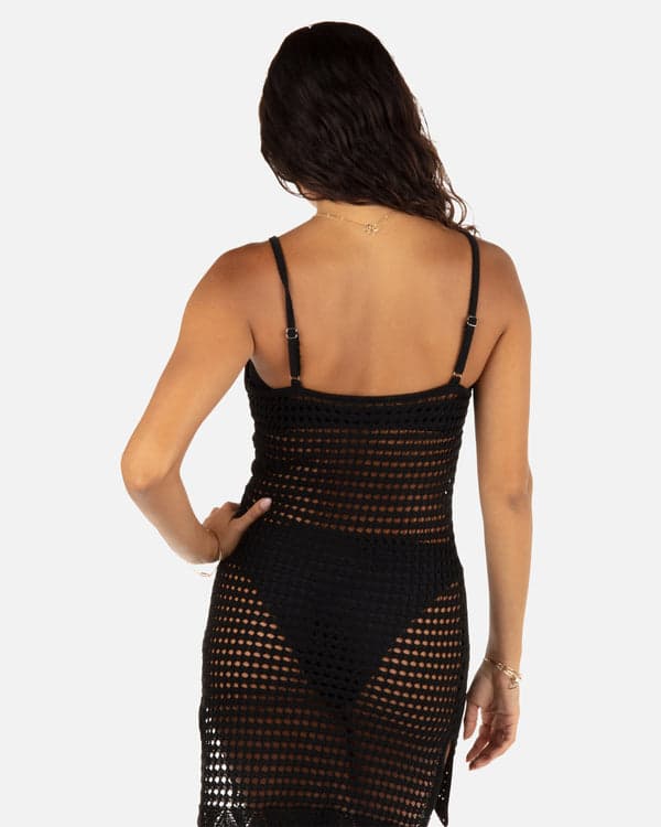Hurley Crochet Mini Dress Black