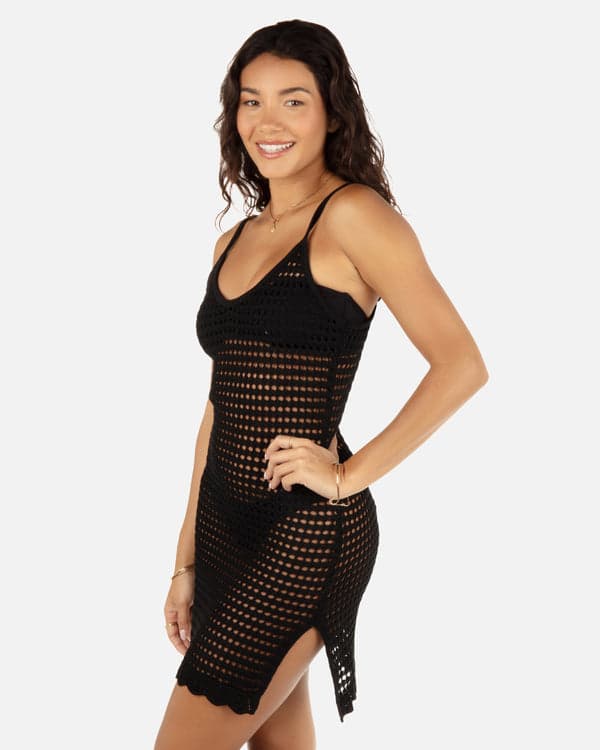 Hurley Crochet Mini Dress Black