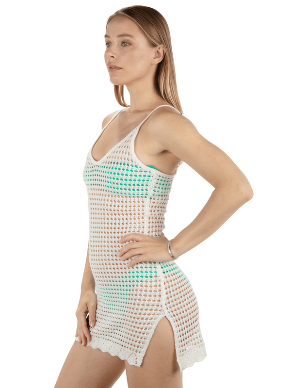 Hurley Crochet Mini Dress White